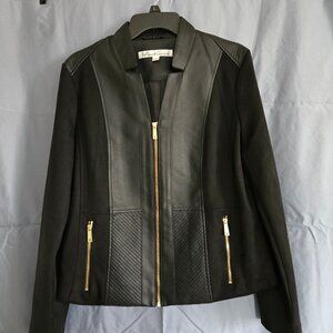 Kenneth Cole Faux Leather Jacket-black